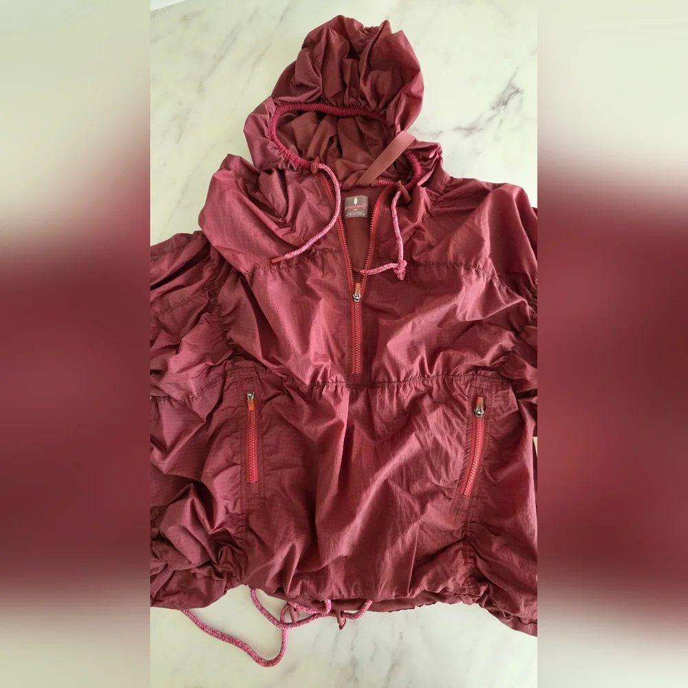 Free People Movement Happy Camper Ruched Jacket Wind Breaker Pullover - Picture 8 of 14